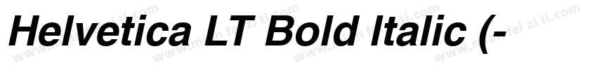 Helvetica LT Bold ltalic (字体转换